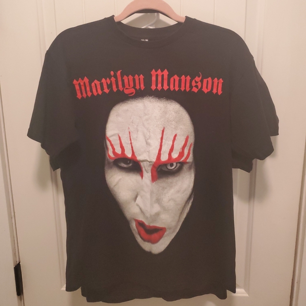 Marilyn Manson Band Tee Tour Black  T Shirt Mens M